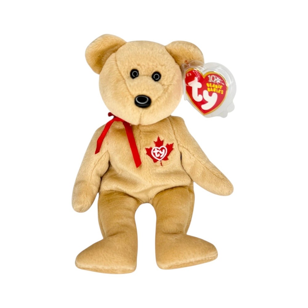 True the Bear Ty Beanie Baby | Canadian Pride 🍁 | Mint Heart Tag ⭐